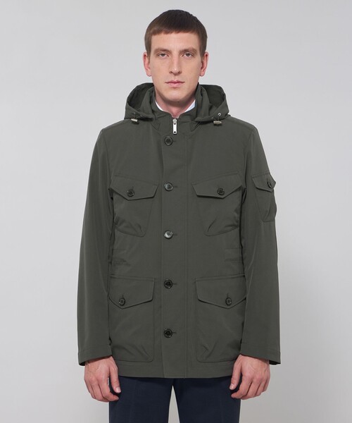 MACKINTOSH LONDON（マッキントッシュ ロンドン）の「【WEB・一部店舗限定】【BERWICK】ナイロンツイルフーデットブルゾン（ブルゾン・メンズ・ネイビー/チャコールグレー・42/40/38）」の7枚目の写真