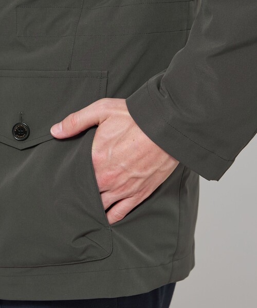 MACKINTOSH LONDON（マッキントッシュ ロンドン）の「【WEB・一部店舗限定】【BERWICK】ナイロンツイルフーデットブルゾン（ブルゾン・メンズ・ネイビー/チャコールグレー・42/40/38）」の12枚目の写真