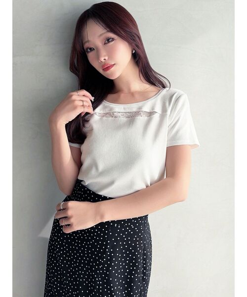 RESEXXY（リゼクシー）の「ポイントレースTシャツ（Tシャツ/カットソー・レディース・ミント/ホワイト/ブラック・FREE）」の20枚目の写真