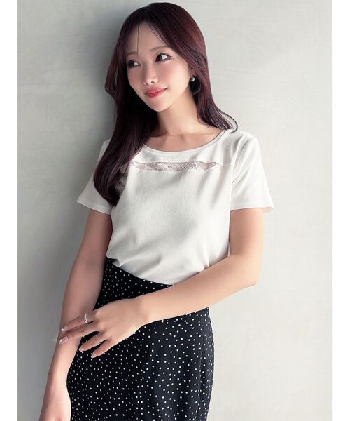 RESEXXY（リゼクシー）の「ポイントレースTシャツ（Tシャツ/カットソー・レディース・ミント/ホワイト/ブラック・FREE）」の21枚目の写真