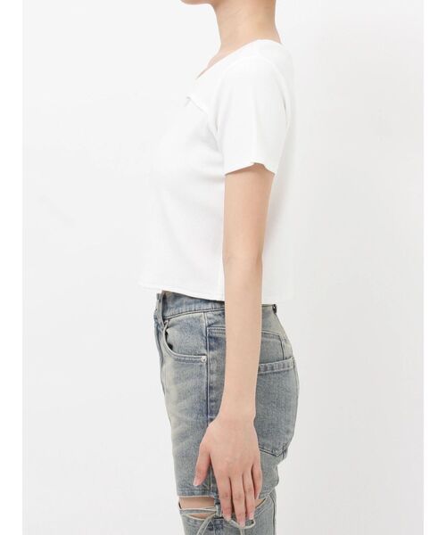RESEXXY（リゼクシー）の「ポイントレースTシャツ（Tシャツ/カットソー・レディース・ミント/ホワイト/ブラック・FREE）」の14枚目の写真