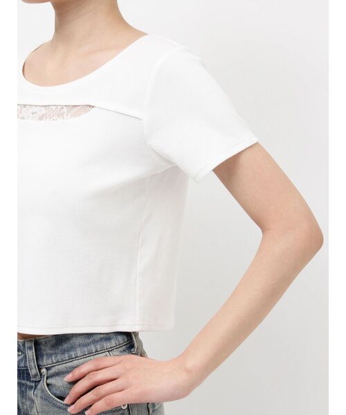 RESEXXY（リゼクシー）の「ポイントレースTシャツ（Tシャツ/カットソー・レディース・ミント/ホワイト/ブラック・FREE）」の17枚目の写真