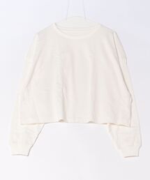 【hanes/ヘインズ】HW4-E203 1P クロップドワイドTシャツ SHIRO for HER