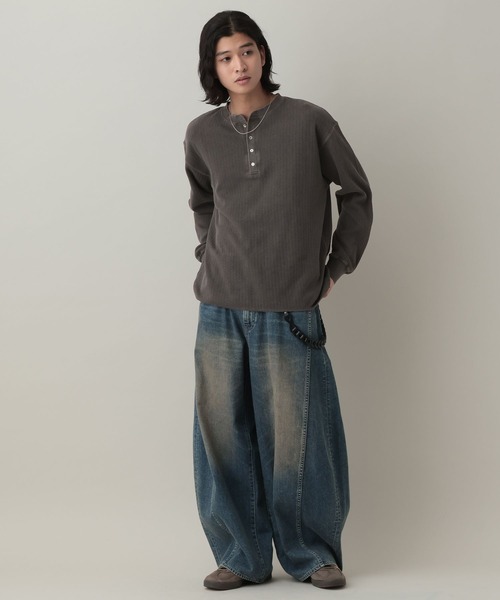 RAGEBLUE（レイジブルー）の「Pigment Honeycomb Henryneck Tshirt/ピグメント加工ハニカムヘンリーネックTシャツ（Tシャツ/カットソー・メンズ・オレンジ/その他19・LARGE/MEDIUM）」の11枚目の写真