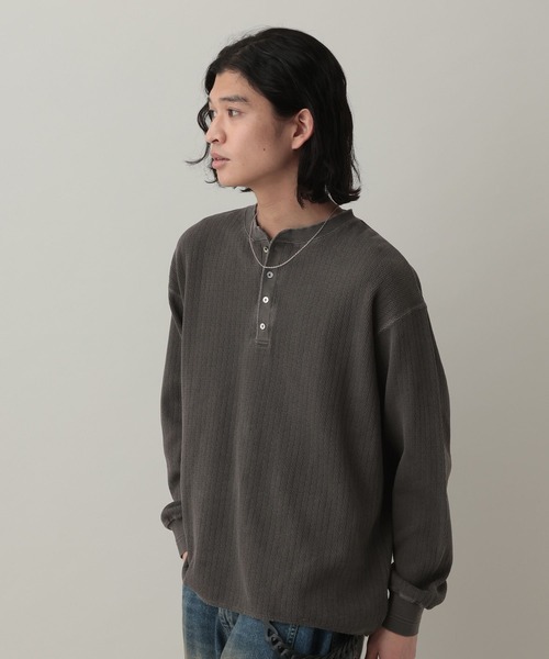 RAGEBLUE（レイジブルー）の「Pigment Honeycomb Henryneck Tshirt/ピグメント加工ハニカムヘンリーネックTシャツ（Tシャツ/カットソー・メンズ・オレンジ/その他19・LARGE/MEDIUM）」の13枚目の写真
