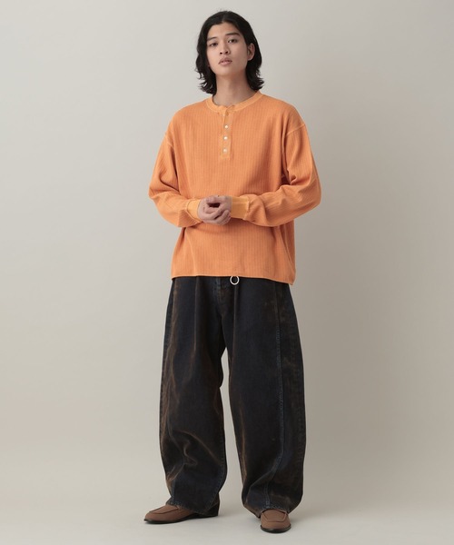 RAGEBLUE（レイジブルー）の「Pigment Honeycomb Henryneck Tshirt/ピグメント加工ハニカムヘンリーネックTシャツ（Tシャツ/カットソー・メンズ・オレンジ/その他19・LARGE/MEDIUM）」の16枚目の写真