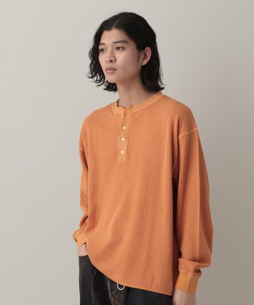 RAGEBLUE（レイジブルー）の「Pigment Honeycomb Henryneck Tshirt/ピグメント加工ハニカムヘンリーネックTシャツ（Tシャツ/カットソー・メンズ・オレンジ/その他19・LARGE/MEDIUM）」の22枚目の写真
