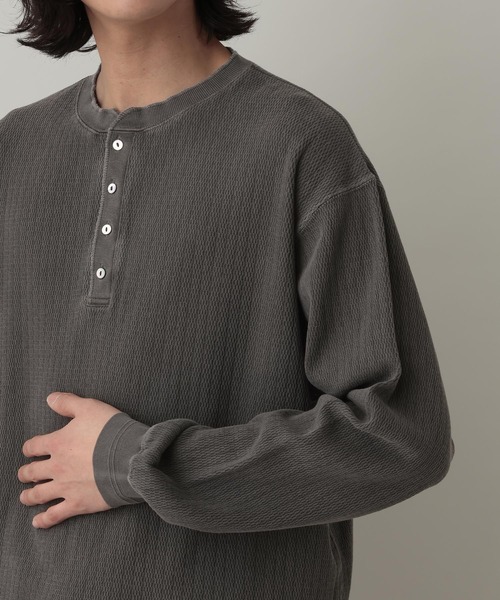 RAGEBLUE（レイジブルー）の「Pigment Honeycomb Henryneck Tshirt/ピグメント加工ハニカムヘンリーネックTシャツ（Tシャツ/カットソー・メンズ・オレンジ/その他19・LARGE/MEDIUM）」の3枚目の写真