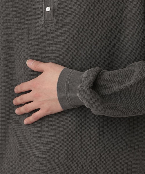 RAGEBLUE（レイジブルー）の「Pigment Honeycomb Henryneck Tshirt/ピグメント加工ハニカムヘンリーネックTシャツ（Tシャツ/カットソー・メンズ・オレンジ/その他19・LARGE/MEDIUM）」の4枚目の写真