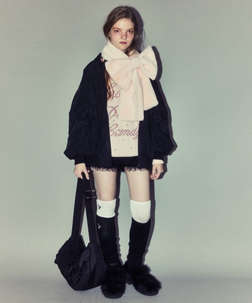 Candy Stripper（キャンディストリッパー）の「FRILL FRILL CURVE バッグ（ショルダーバッグ・レディース・ブラック・FREE）」の3枚目の写真