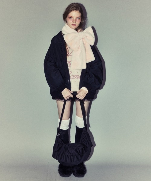 Candy Stripper（キャンディストリッパー）の「FRILL FRILL CURVE バッグ（ショルダーバッグ・レディース・ブラック・FREE）」の5枚目の写真