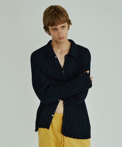 トップス MATSUFUJI WIDE RIB KNIT SHIRT MATSUFUJI/マツフジ】Wide Rib Knit Shirt（ニット/セーター