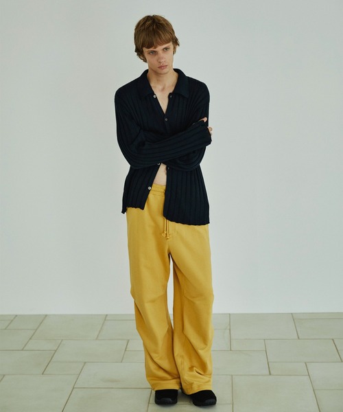 MATSUFUJI/マツフジ】Wide Rib Knit Shirt（ニット/セーター