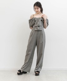 RANDA（ランダ）の「2WAYストラップリボンオールインワン（サロペット/オーバーオール）」