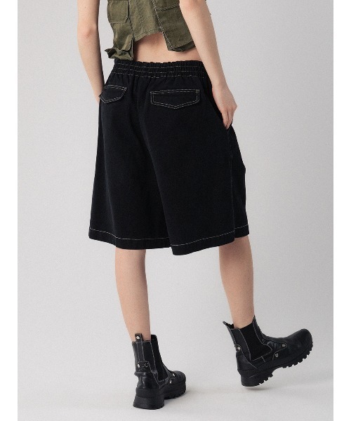 ELCHELE(エルチェレ)の「TWILL HALF PANTS(その他パンツ・レディース・キナリ/ブラック・38/36)」の5枚目の写真