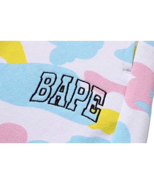 A BATHING APE（アベイシングエイプ）の「NEW MULTI CAMO SWEAT SHORTS（スウェットパンツ・レディース・ブラック/ホワイト・SMALL/X-SMALL）」の6枚目の写真