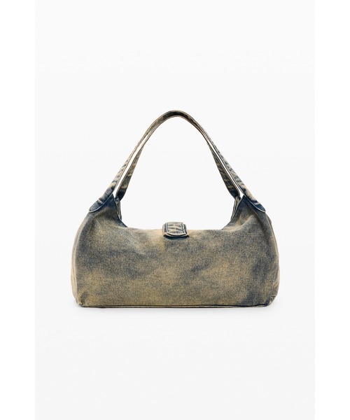 Desigual（デシグアル）の「カーキウォッシュドデニム フラワーチャームバッグ（ショルダーバッグ・レディース・グリーン・FREE）」の6枚目の写真