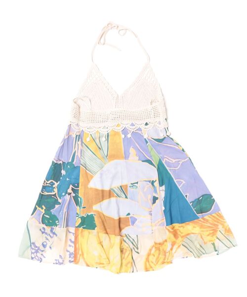 Desigual（デシグアル）の「クロシェレースハルターネックミニドレス（ワンピース・レディース・マルチ・XL/L/M/S/XS）」の2枚目の写真