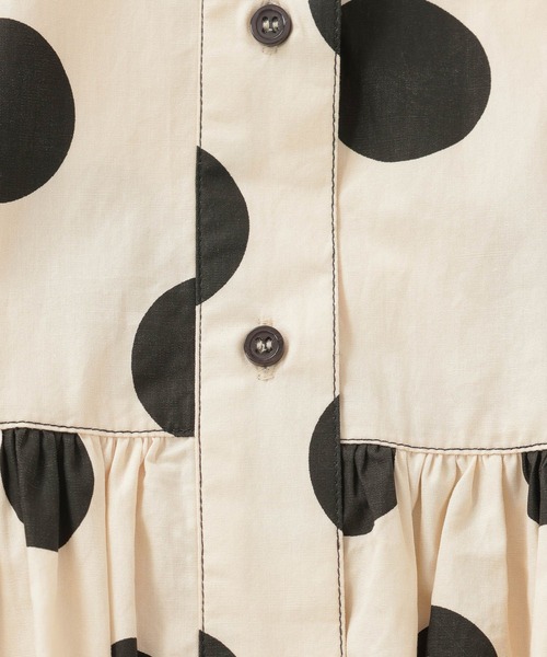 studio CLIP（スタディオクリップ）の「【Limited Line】ドットギャザーシャツワンピース（ワンピース・レディース・ベージュ/オフホワイト・FREE）」の5枚目の写真