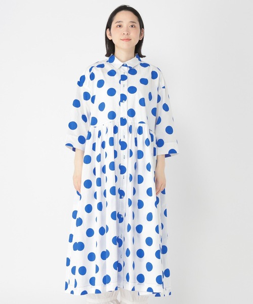 studio CLIP（スタディオクリップ）の「【Limited Line】ドットギャザーシャツワンピース（ワンピース・レディース・ベージュ/オフホワイト・FREE）」の14枚目の写真
