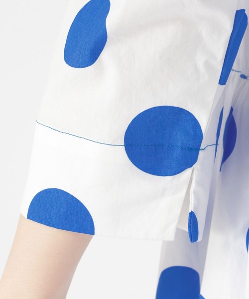 studio CLIP（スタディオクリップ）の「【Limited Line】ドットギャザーシャツワンピース（ワンピース・レディース・ベージュ/オフホワイト・FREE）」の8枚目の写真