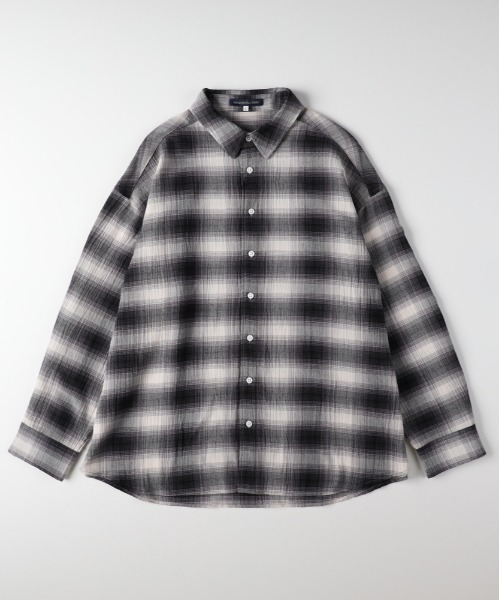 Right-on（ライトオン）の「【HONEYSUCKLE ROSE】チェックビッグシャツ（シャツ/ブラウス・レディース・ブラック/ベージュ/ブラウン・M/L/S）」の22枚目の写真