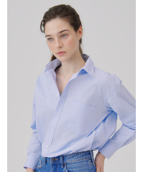 WAVE UNION（ウェーブユニオン）の「Oversized Essential Shirt Light blue（シャツ/ブラウス・レディース・その他・2）」の4枚目の写真