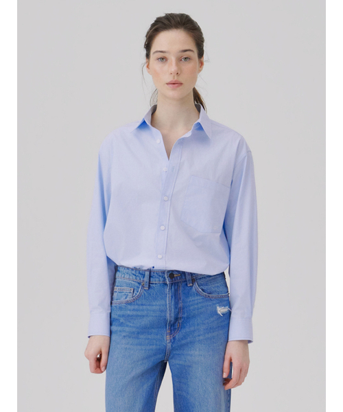 WAVE UNION（ウェーブユニオン）の「Oversized Essential Shirt Light blue（シャツ/ブラウス・レディース・その他・2）」の2枚目の写真