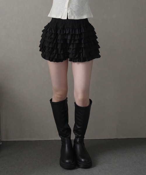 LAFFMO(ラフモ)の「ティアードフリルショートパンツ(その他パンツ・レディース・ホワイト/ブラック・F)」の20枚目の写真