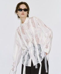 JOSE MOON | VERTICAL LACE SHIRT/ヴァーティカルレースシャツ(シャツ/ブラウス)