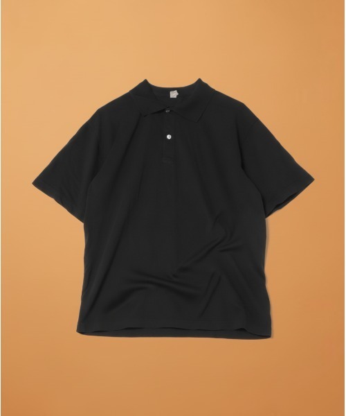 LOS ANGELES APPAREL(ロサンゼルスアパレル)の「【Los Angeles Apparel/ロサンゼルス・アパレル】 Short Sleeve Polo T-Shirt/半袖 ポロシャツ 無地 / 6.5oz コットンジャージ / ガーメントダイ/ USA製 / ユニセックス(ポロシャツ・メンズ・ブラック/ブラック系その他/チョコ/オフホワイト・MEDIUM/LARGE/X-LARGE)」の1枚目の写真