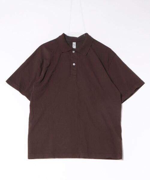 LOS ANGELES APPAREL(ロサンゼルスアパレル)の「【Los Angeles Apparel/ロサンゼルス・アパレル】 Short Sleeve Polo T-Shirt/半袖 ポロシャツ 無地 / 6.5oz コットンジャージ / ガーメントダイ/ USA製 / ユニセックス(ポロシャツ・メンズ・ブラック/ブラック系その他/チョコ/オフホワイト・MEDIUM/LARGE/X-LARGE)」の9枚目の写真