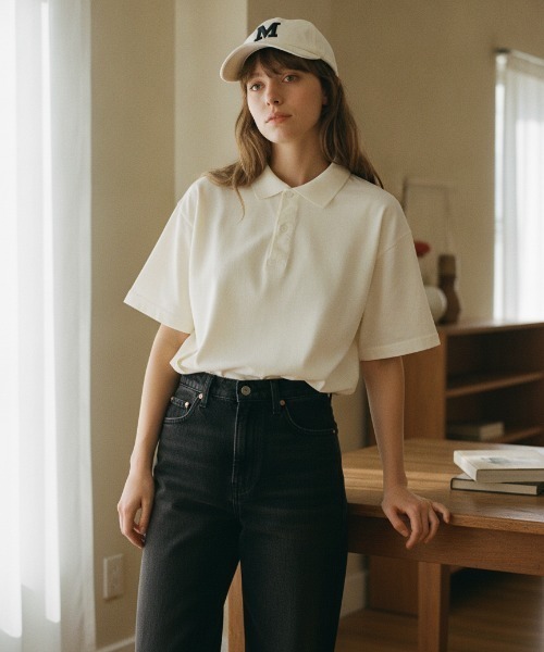 LOS ANGELES APPAREL(ロサンゼルスアパレル)の「【Los Angeles Apparel/ロサンゼルス・アパレル】 Short Sleeve Polo T-Shirt/半袖 ポロシャツ 無地 / 6.5oz コットンジャージ / ガーメントダイ/ USA製 / ユニセックス(ポロシャツ・メンズ・ブラック/ブラック系その他/チョコ/オフホワイト・MEDIUM/LARGE/X-LARGE)」の16枚目の写真