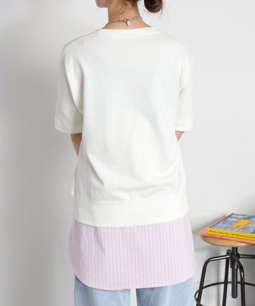 Champion(チャンピオン)の「【Champion】SHORT SLEEVE CREW NECK SWEAT(Tシャツ/カットソー・レディース・アッシュグレー/ネイビー/オフホワイト・L)」の13枚目の写真