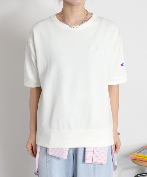 Champion(チャンピオン)の「【Champion】SHORT SLEEVE CREW NECK SWEAT(Tシャツ/カットソー・レディース・アッシュグレー/ネイビー/オフホワイト・L)」の10枚目の写真