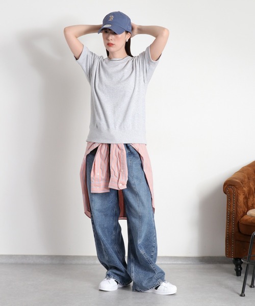 Champion(チャンピオン)の「【Champion】SHORT SLEEVE CREW NECK SWEAT(Tシャツ/カットソー・レディース・アッシュグレー/ネイビー/オフホワイト・L)」の20枚目の写真