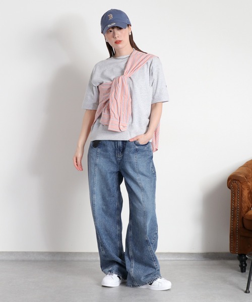 Champion(チャンピオン)の「【Champion】SHORT SLEEVE CREW NECK SWEAT(Tシャツ/カットソー・レディース・アッシュグレー/ネイビー/オフホワイト・L)」の18枚目の写真