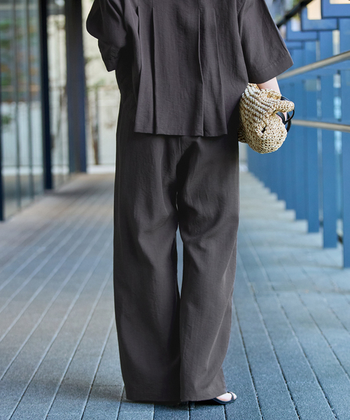 B.C STOCK(ベーセーストック)の「《2点セット》ウォッシャブル / 撥水 / add Function シャツ+パンツ(つなぎ/オールインワン・レディース・ベージュ/スミクロ・FREE)」の13枚目の写真