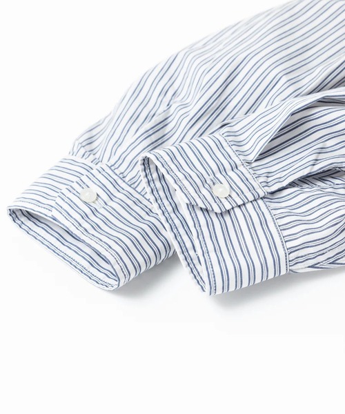 Anachronorm（アナクロノーム）の「【ANACHRONORM】HAND-SPRAYED STRIPE SHIRTS（シャツ/ブラウス・メンズ・ホワイト/ブルー・2）」の16枚目の写真