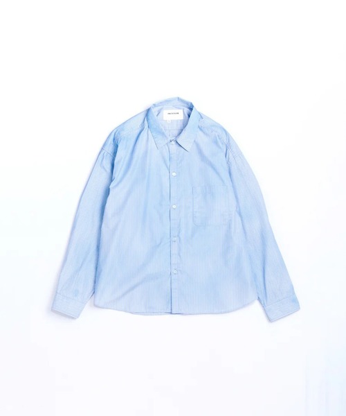 Anachronorm（アナクロノーム）の「【ANACHRONORM】HAND-SPRAYED STRIPE SHIRTS（シャツ/ブラウス・メンズ・ホワイト/ブルー・2）」の5枚目の写真