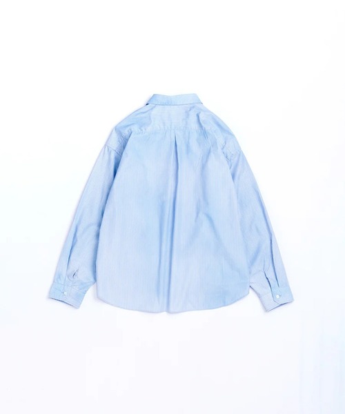 Anachronorm（アナクロノーム）の「【ANACHRONORM】HAND-SPRAYED STRIPE SHIRTS（シャツ/ブラウス・メンズ・ホワイト/ブルー・2）」の6枚目の写真