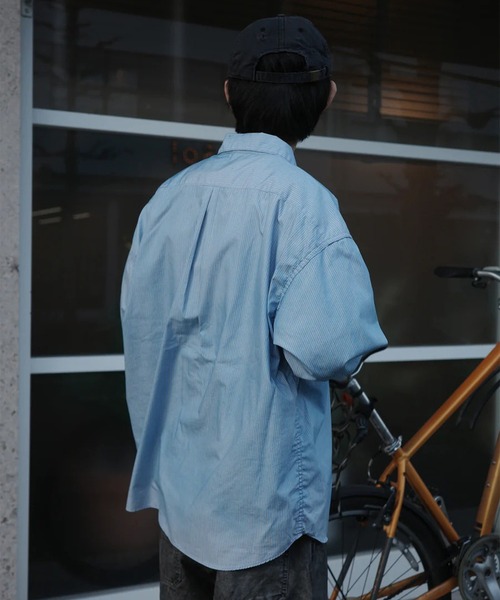 Anachronorm（アナクロノーム）の「【ANACHRONORM】HAND-SPRAYED STRIPE SHIRTS（シャツ/ブラウス・メンズ・ホワイト/ブルー・2）」の22枚目の写真