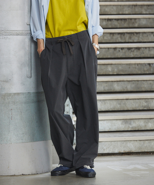 JOURNAL STANDARD(ジャーナルスタンダード)の「COOL DOTS / クール ドッツ ピグメント オーバー パンツ(スラックス・メンズ・カーキ/ブラック/グリーン/ブラウン・LARGE/MEDIUM/SMALL)」の2枚目の写真