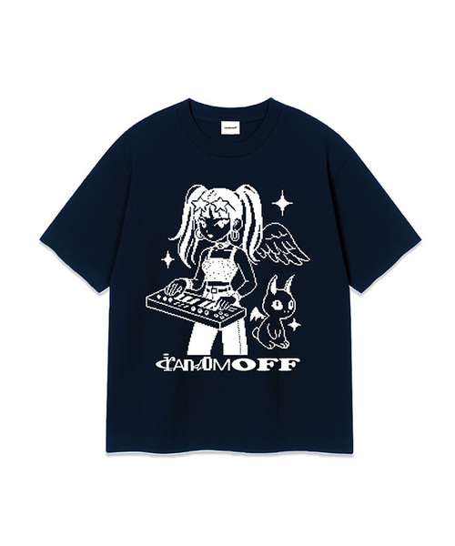 RANDOMOFF(ランダムオフ)の「PIXEL SYNTH KID OVER FIT T-SHIRT (3color)(Tシャツ/カットソー・メンズ・ホワイト/ブラック/ネイビー・SMALL/MEDIUM/LARGE/X-LARGE)」の3枚目の写真