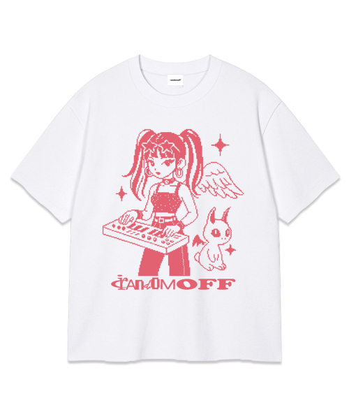 RANDOMOFF(ランダムオフ)の「PIXEL SYNTH KID OVER FIT T-SHIRT (3color)(Tシャツ/カットソー・メンズ・ホワイト/ブラック/ネイビー・SMALL/MEDIUM/LARGE/X-LARGE)」の4枚目の写真