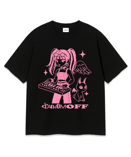 RANDOMOFF(ランダムオフ)の「PIXEL SYNTH KID OVER FIT T-SHIRT (3color)(Tシャツ/カットソー・メンズ・ホワイト/ブラック/ネイビー・SMALL/MEDIUM/LARGE/X-LARGE)」の5枚目の写真