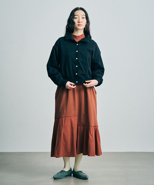 sneeuw（スニュウ）の「ハイネック2wayカーディガン（カーディガン/ボレロ・レディース・ブラック/アイボリー/ブラウン・ONESIZE）」の9枚目の写真