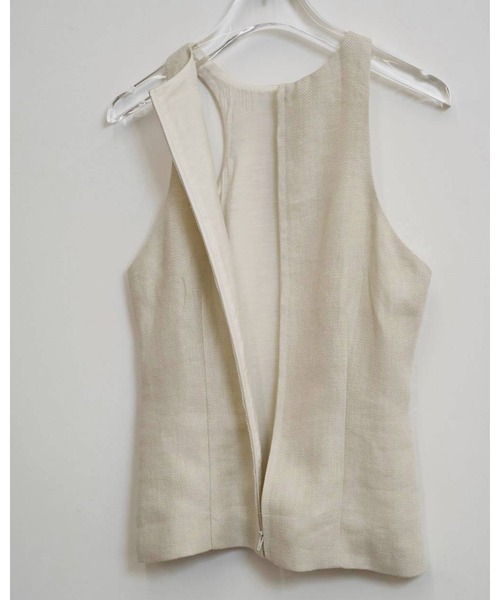 TODAYFUL（トゥデイフル）の「Linen Americansleeve Tops 12610425（タンクトップ・レディース・ブラック/オフホワイト/ベージュ・FREE）」の6枚目の写真