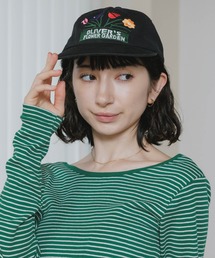 Chick | Flower Design Flat-Brim 6-Panel Cotton Cap / フラワーデザイン フラットバイザー 6パネル コットンキャップ 2026年 夏 夏服(キャップ)