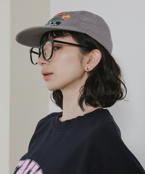 Chick（チック）の「Flower Design Flat-Brim 6-Panel Cotton Cap / フラワーデザイン フラットバイザー 6パネル コットンキャップ 2026年 夏 夏服（キャップ・レディース・ライトグレー/ブラック・FREE）」の15枚目の写真